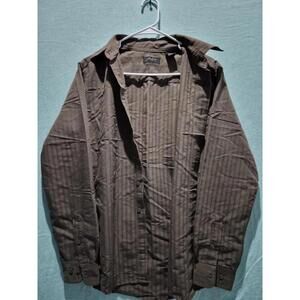 Covington Mens Small Brown Button Down Flannel